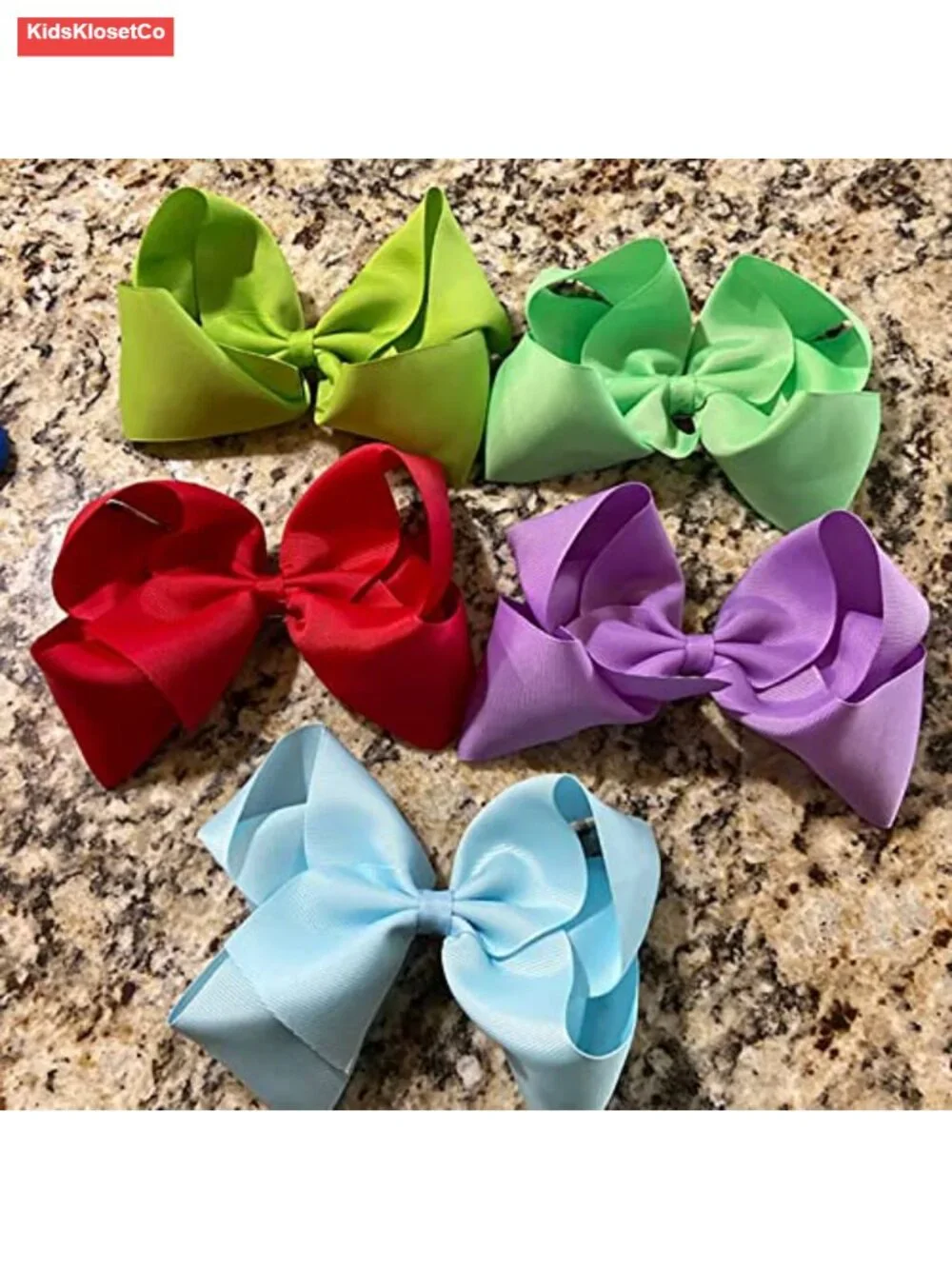 50 Large Grosgrain Ribbon Hair Bows Alligator Clips for Girls